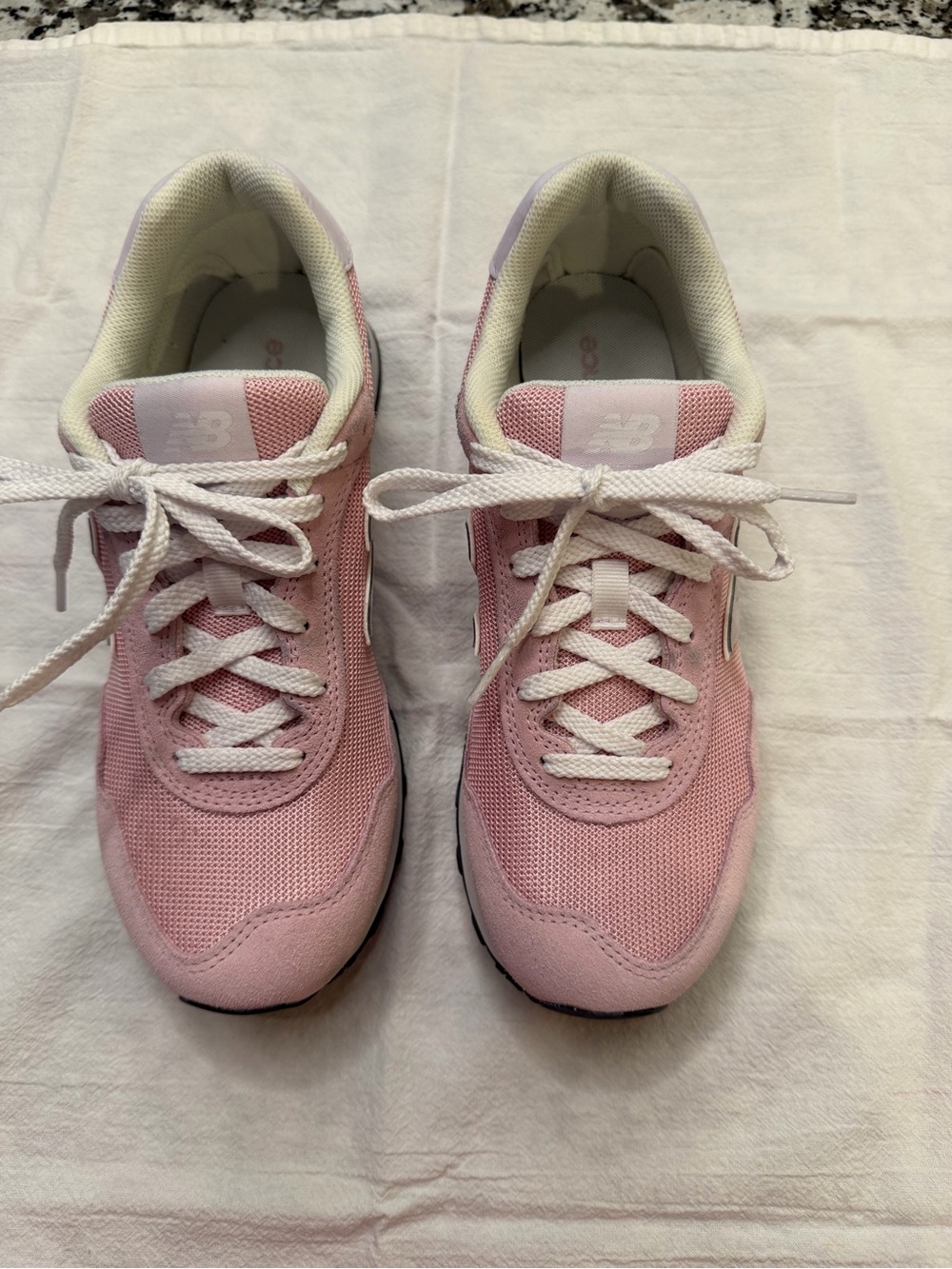 New Balance Pink and White Women's Running Sneakers